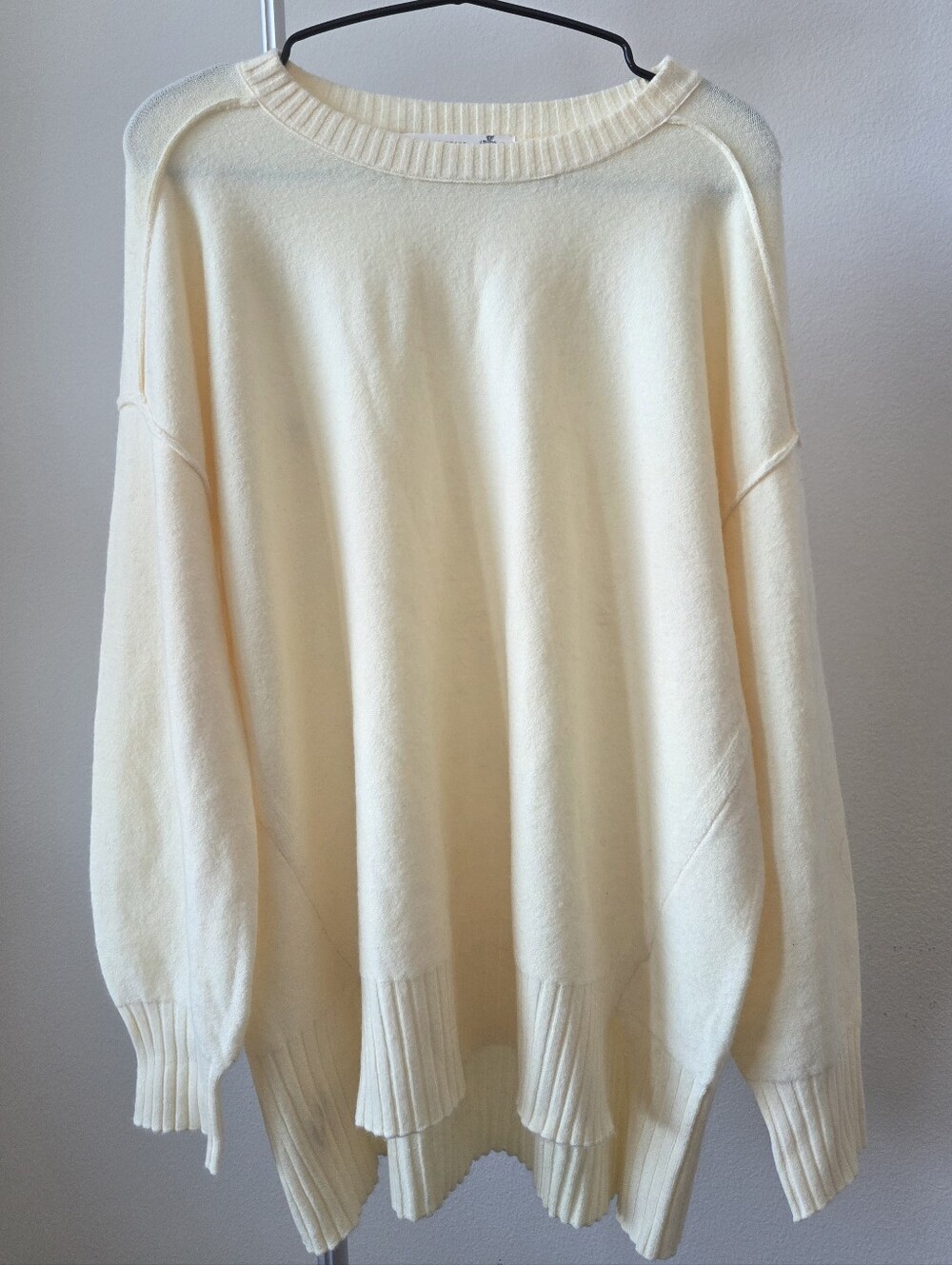 Altar'd State Butter Yellow Boho Oversized Slouchy Knit Sweater Small NWOT
